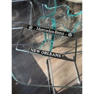 Mercedes-Benz License Plate Frame New Orleans Louisiana MB Nola Chrome Logo